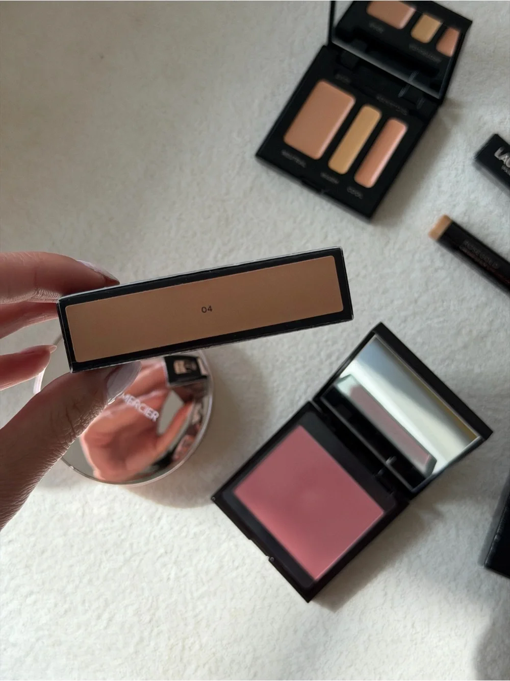 Laura Mercier Tinted Blur Balm & Face Palette & Blush & Color Corrector